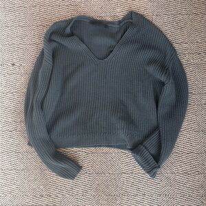 Jenni Kayne Cropped Cotton Cabin Sweater Size Small